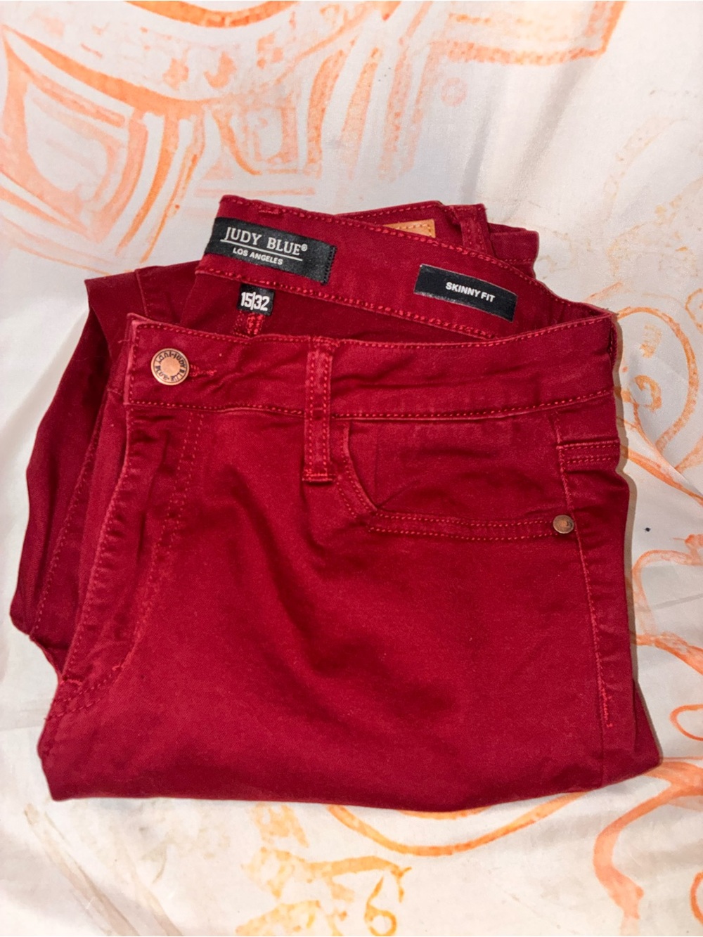 Judy Blue Deep Red Skinny Jeans